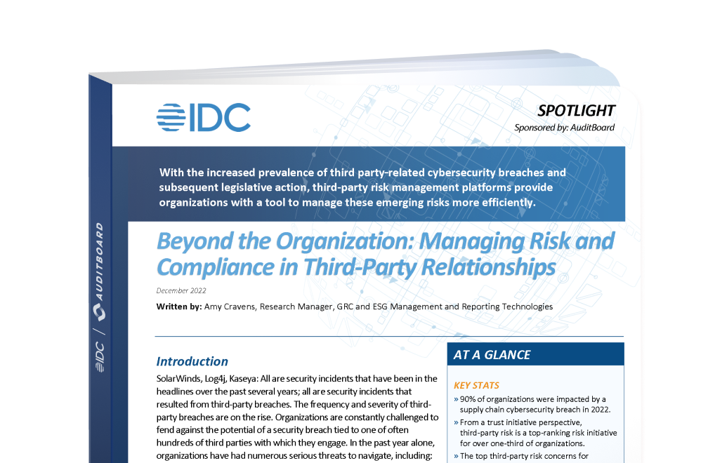 Beyond the Organization: Managing Risk and Compliance in Third-Party Relationships