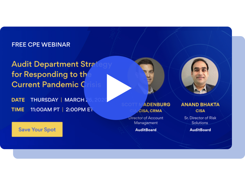 Audit Department Strategy for Responding to the Current Pandemic Crisis
